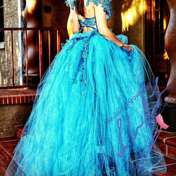PRISCILLA Turquoise Wedding Ballgown Set